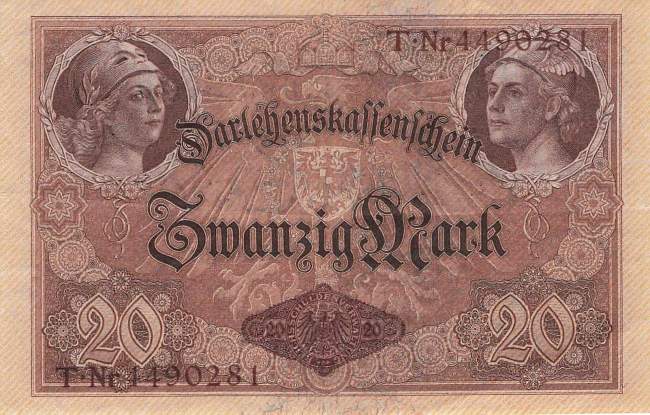 20 Mark Serie T 1914